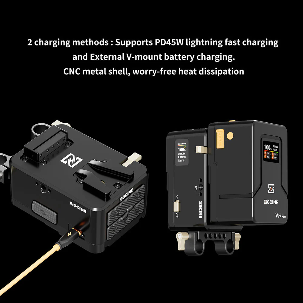 ZGCINE VM-HS1 Hot-Swap V-Mount Battery Plate (Black) - Image 5